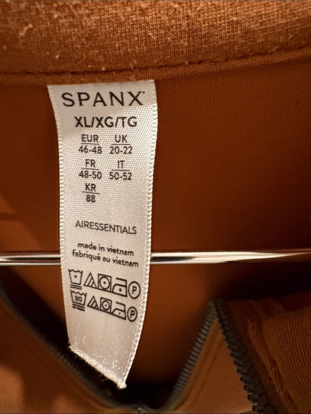 Women’s SPANX Half-Zip Pullover in Rust - Picture 3 of 3